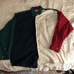 Vintage Disney World Embroidered Button Up